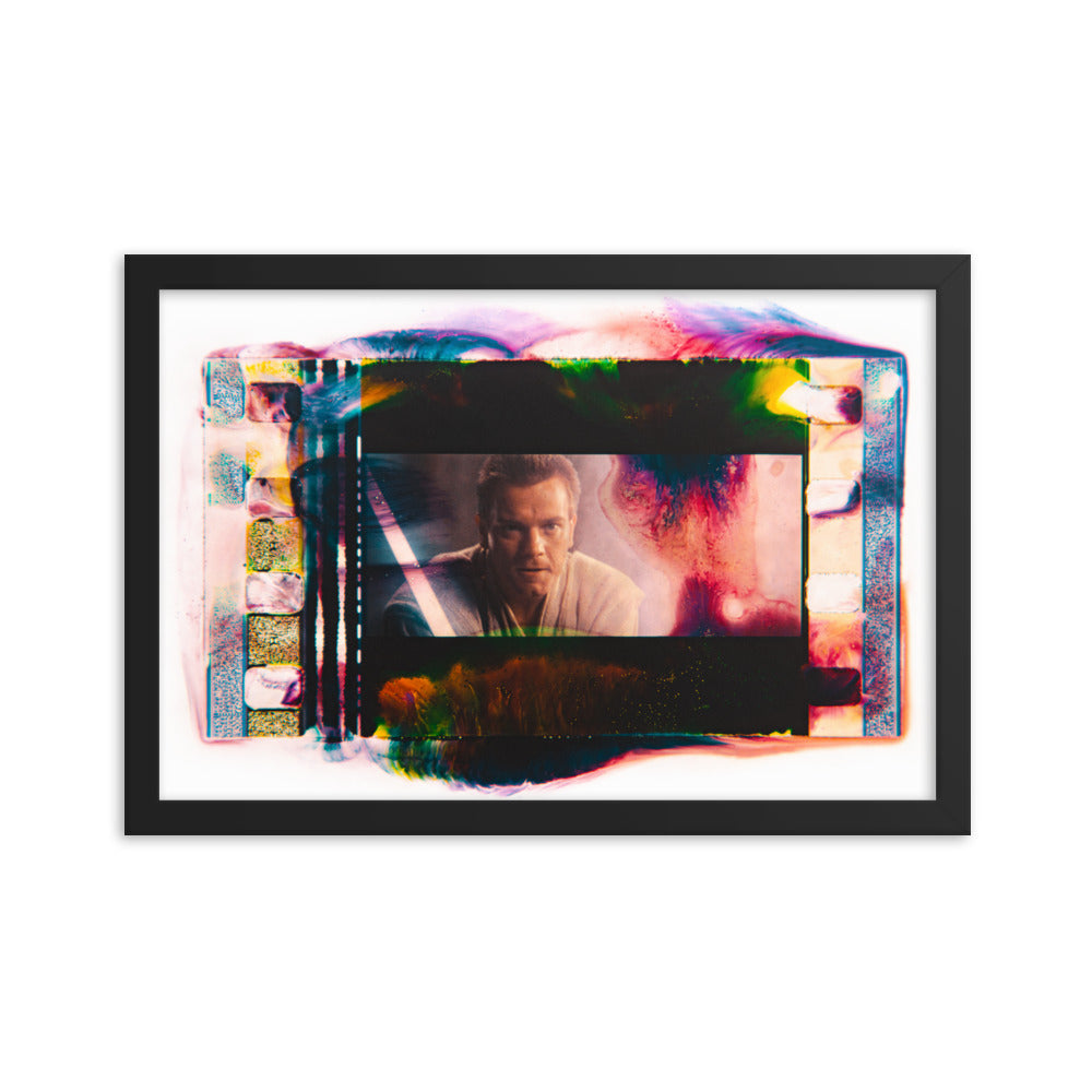 "OBI-WAN" A destroyed frame from Star Wars: Episode I – The Phantom Menace - Framed Poster