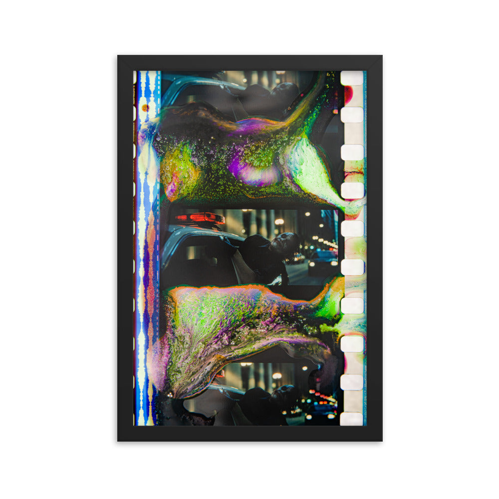 "JOYRIDE" A destroyed frame from The Dark Knight - Framed Poster